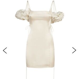 JACQUEMUS Chouchou convertible satin mini dress